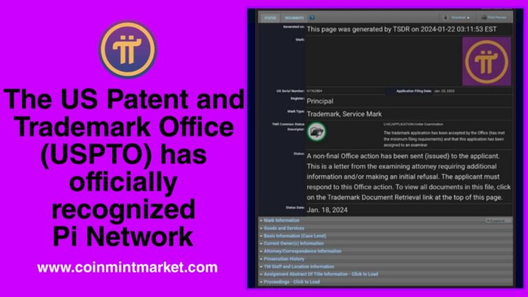 “USPTO ” has officially recognised Pi Network