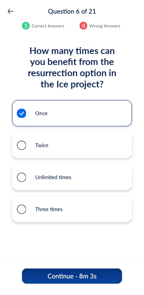 Ice Network Quiz All Q&A Kyc Step - 3

